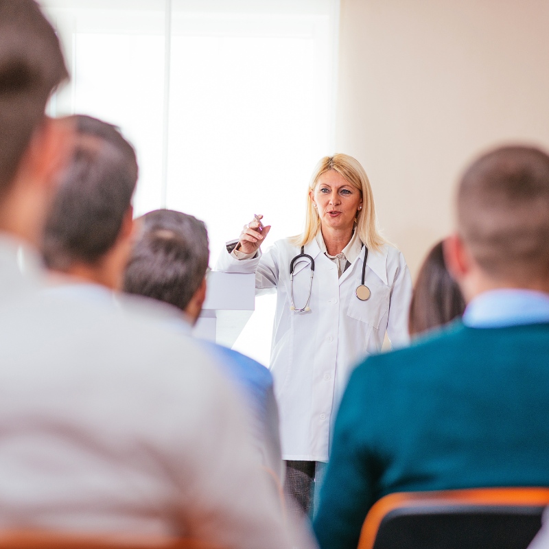 a provider hosting an event at their medspa